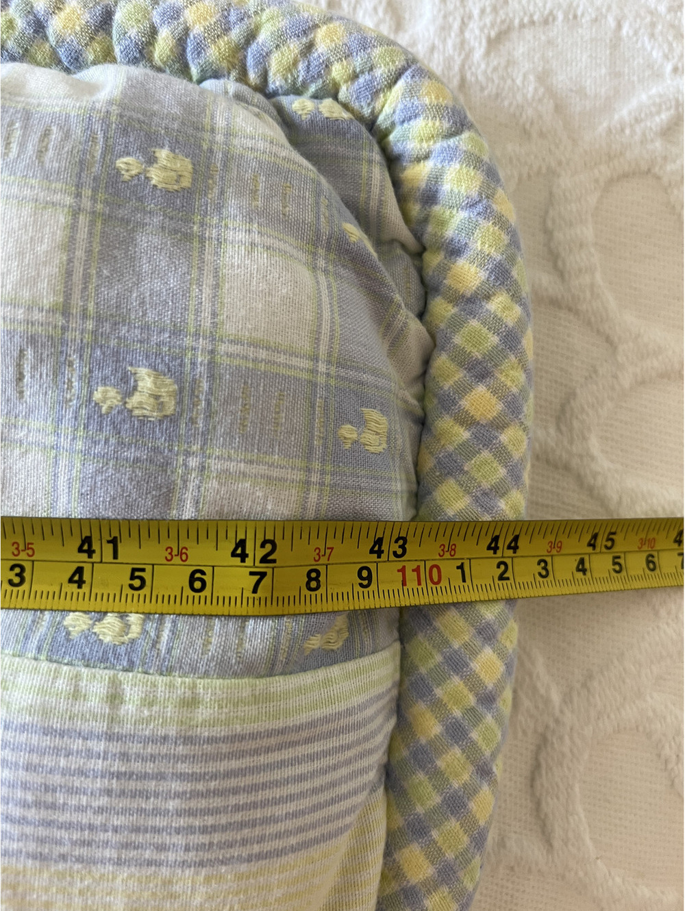 Vintage Patch Kraft Duck Print Patchwork Baby Quilt - Picture 4 of 7
